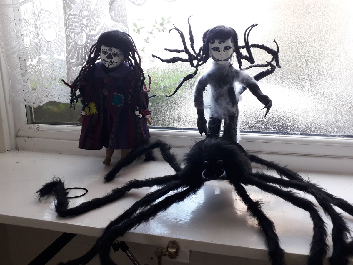 Kitty Kane makes custom creepy dolls. What a great idea for an author's birthday!
