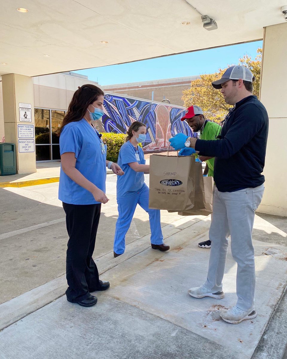You can find us Mon - Fri serving up FREE lunch in Downtown Athens. We’ll be serving lunch until 1pm, come see us! Today we also made a special drop off at St. Mary’s Health Care System to the amazing health care workers who we simply could not do without! 🙏🏼 #americanlunch