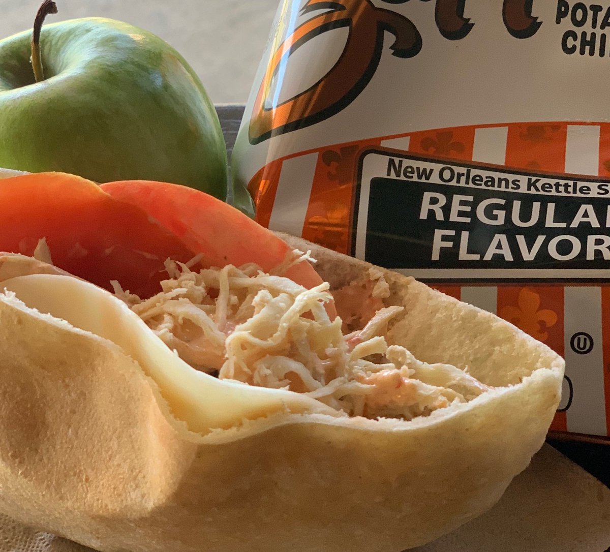 Free lunch today in Destin at Camille’s! Sriracha Turkey &amp; Provolone Pita with Chips &amp; Fruit. Come see us until 1pm. #forthepeople #americanlunch #commonground