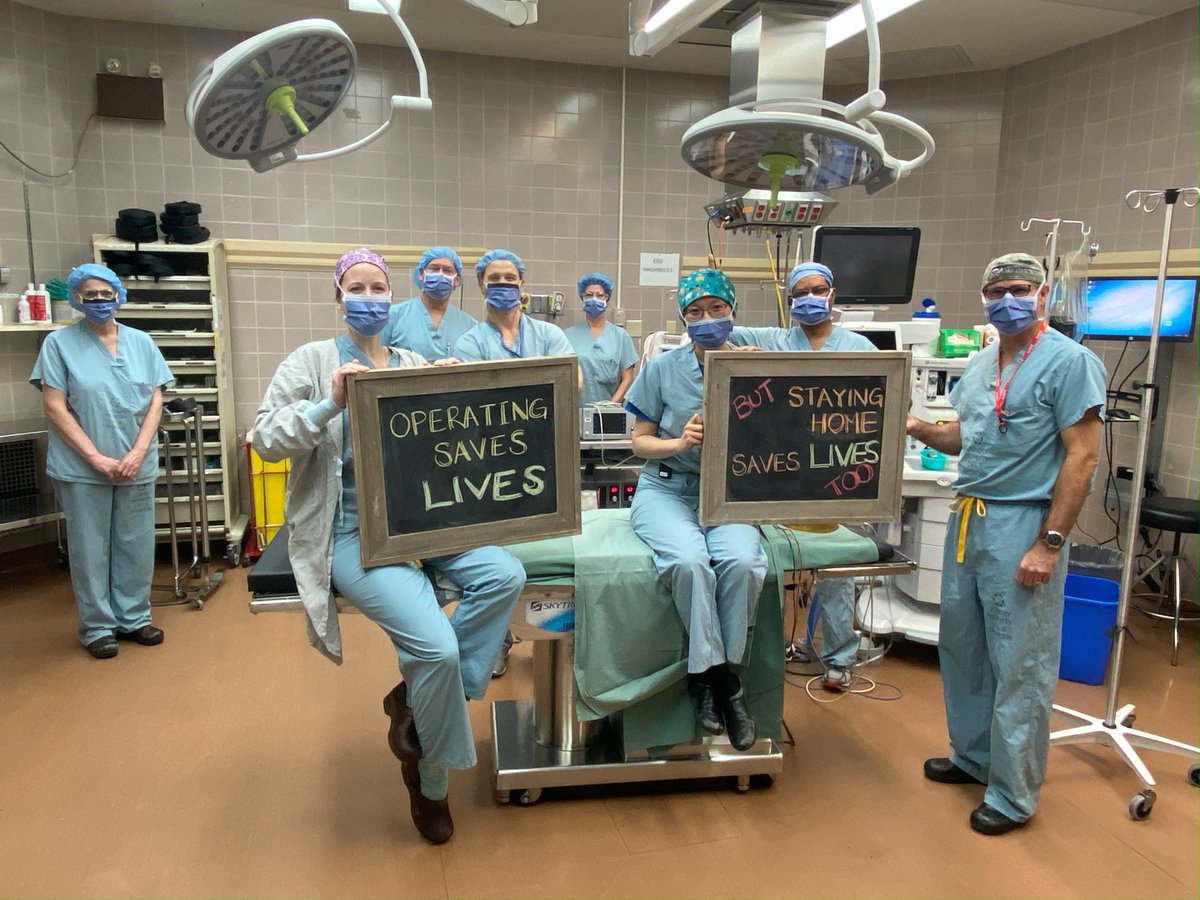 Staff and physicians in the Operating Room at LHSC's Victoria Hospital are encouraging you to #StayHome.
