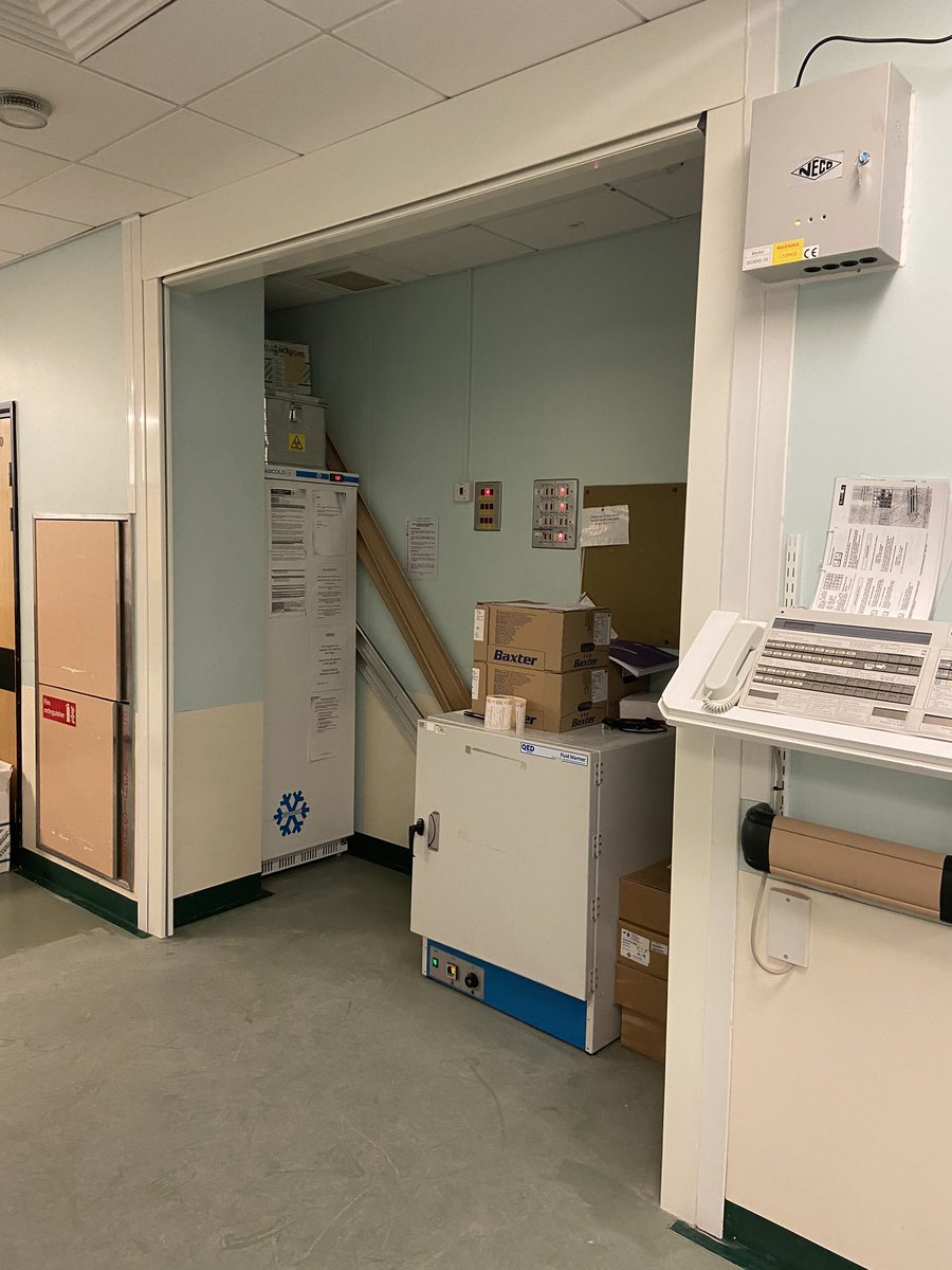 Recent installation of a Fire Curtain on the operating theatre South Glamorgan Hospital