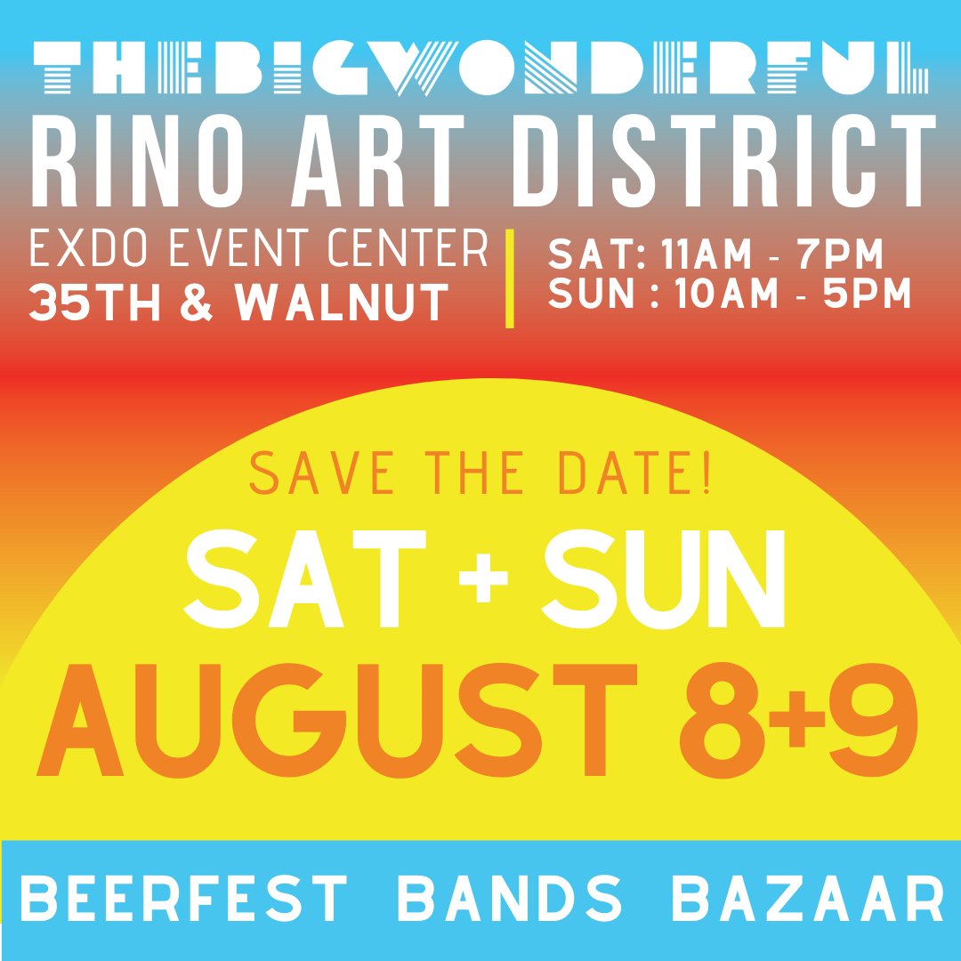 thebigwonderful's tweet image. In case you missed it, TheBigWonderful: RiNo Art District has been rescheduled to August 8+9! ✨

RSVP // facebook.com/events/6268437…