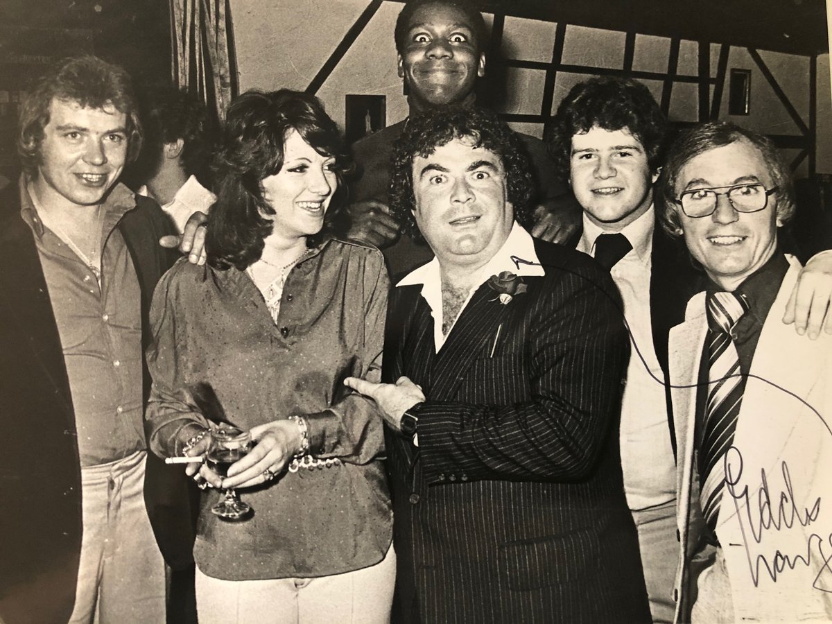 RadiclePaul's tweet photo. Just saw your tweet @LennyHenry Thought you might appreciate this photo from Gt Yarmouth c.1979. I am standing to your left, between Eddie and Syd. https://t.co/xdKNDAZUw0