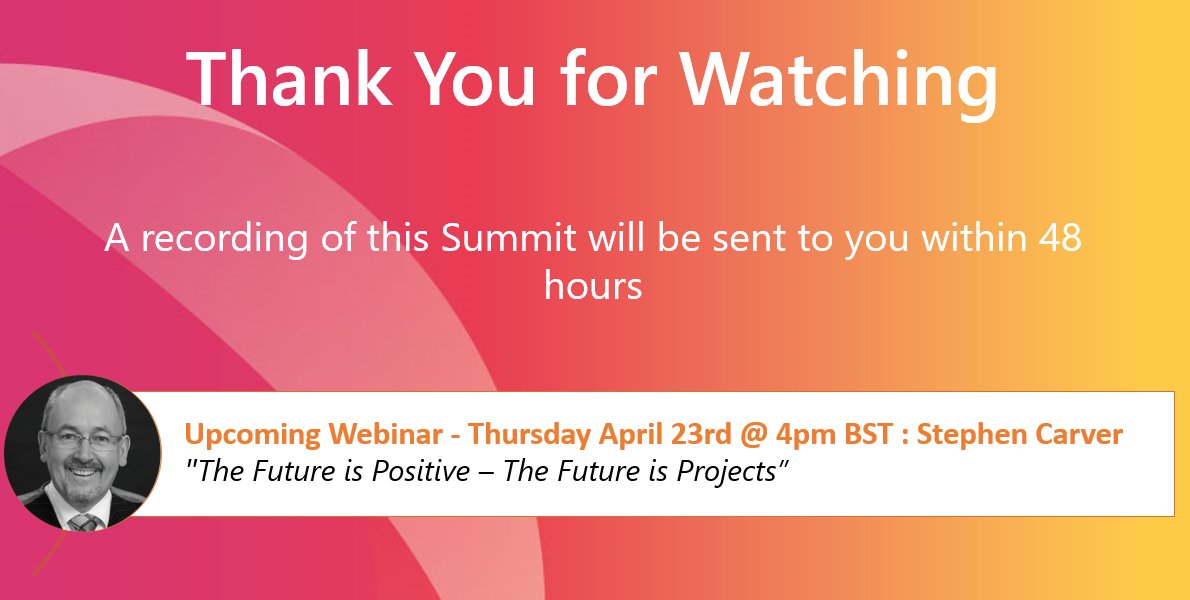 PPMInnovators's tweet photo. Thank you to everyone who tuned in to today's PPM Innovators Summit - we had an incredible turnout . Thank you of course to our speakers Oliver Lehmann, Fergus O Connell and Lee Lambert for their interesting presentations and also a special mention to our MC Caitríona Gately. https://t.co/llq78XK8Mg