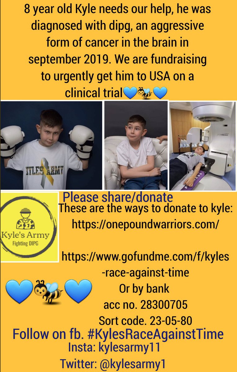 DebbieEpsly's tweet image. We are all concerned about the #COVID19 but Kyle from Cheshunt, has #DIPG, which is a death sentence unless he gets overseas treatment within 6 months 
@rickastley 
Time is running out, please RETWEET to help is raise awareness.

Please sign this petition.parliament.uk/petitions/3000…
