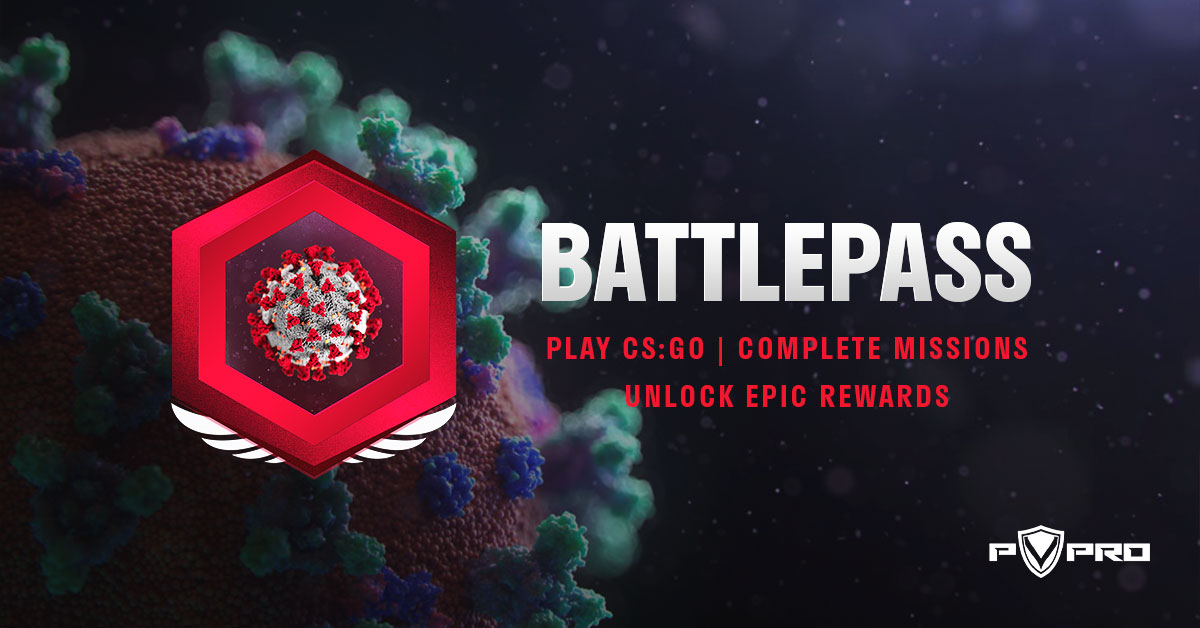Challenge yourself with this month's battle pass! 😎
Stay home. Stay safe. Game on.
Unlock epic rewards! 🎁

#PvPRO #CSGO #CounterStrike
