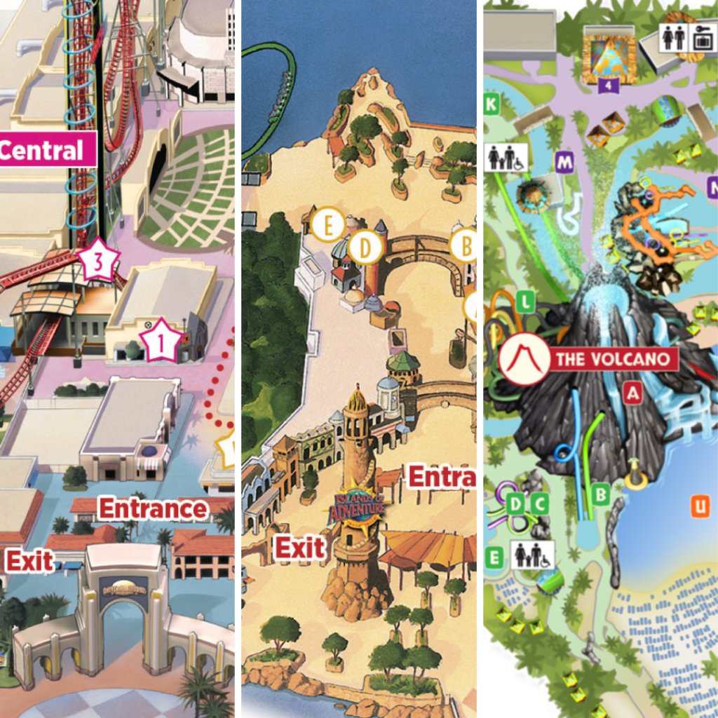 Map of Islands of Adventure