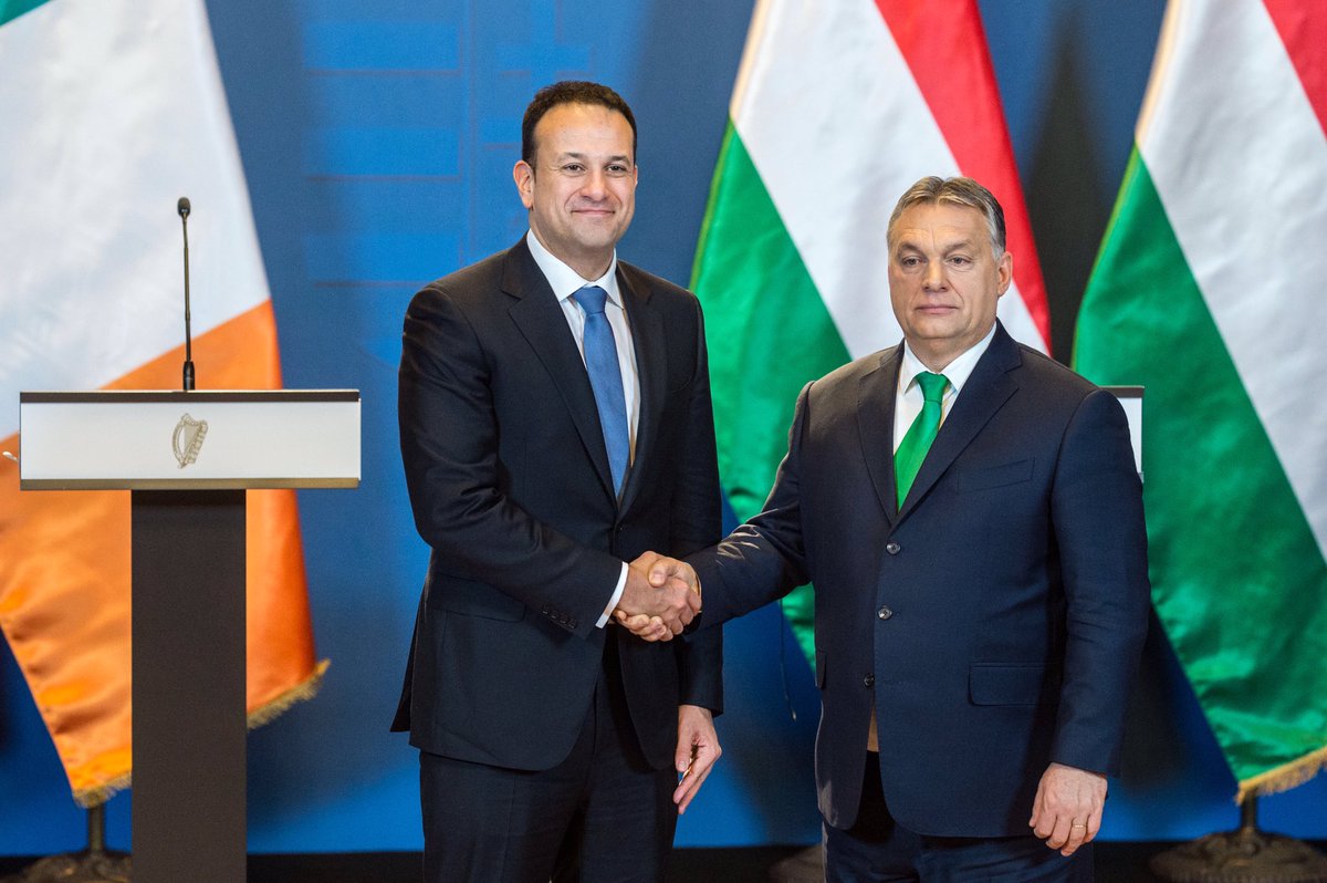 FG deserve props for handling the COVID-19 crisis. But in light of Orban's recent actions it's worth bringing up a very low point of Varadkar's term from 2018; a joint press event with the hard right autocrat on corporate tax sovereignty. His excuses remain dreadful reading... 1/