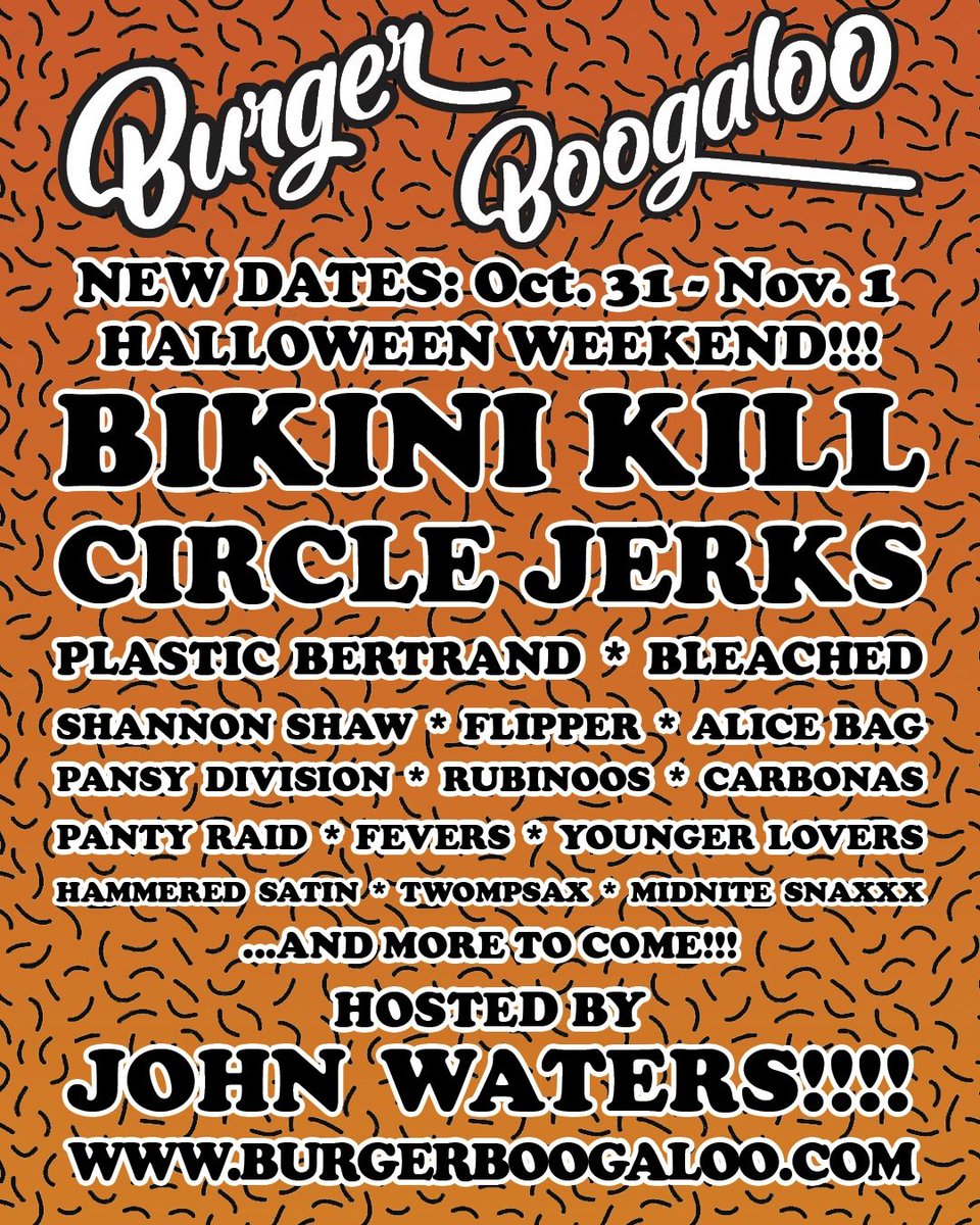 Important message about Burger Boogaloo 2020. Thank you to all the fans for the support.  ❤️ ❤️ ❤️ Stay safe everyone and we'll see you in October!!!!