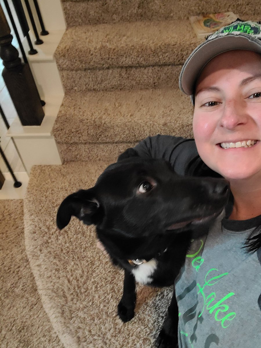 mrs_smither's tweet photo. Twin Day for #WLMSvirtualspiritweek we even have matching black dogs! Miss you friend! @ms_clegg #WLMSImpact https://t.co/wzwbS4uuk9