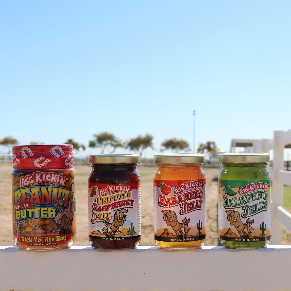 asskickin's tweet photo. 2/3 We have our Ass Kickin’ Jellies in 3 flavors: Chipotle Raspberry, Habanero and Jalapeno. #PBJday #NationalPBandJday #Asskickin #Peanutbutter #jelly #habanero #jalapeno #chipotle #raspberry https://t.co/TkKM87oXaO