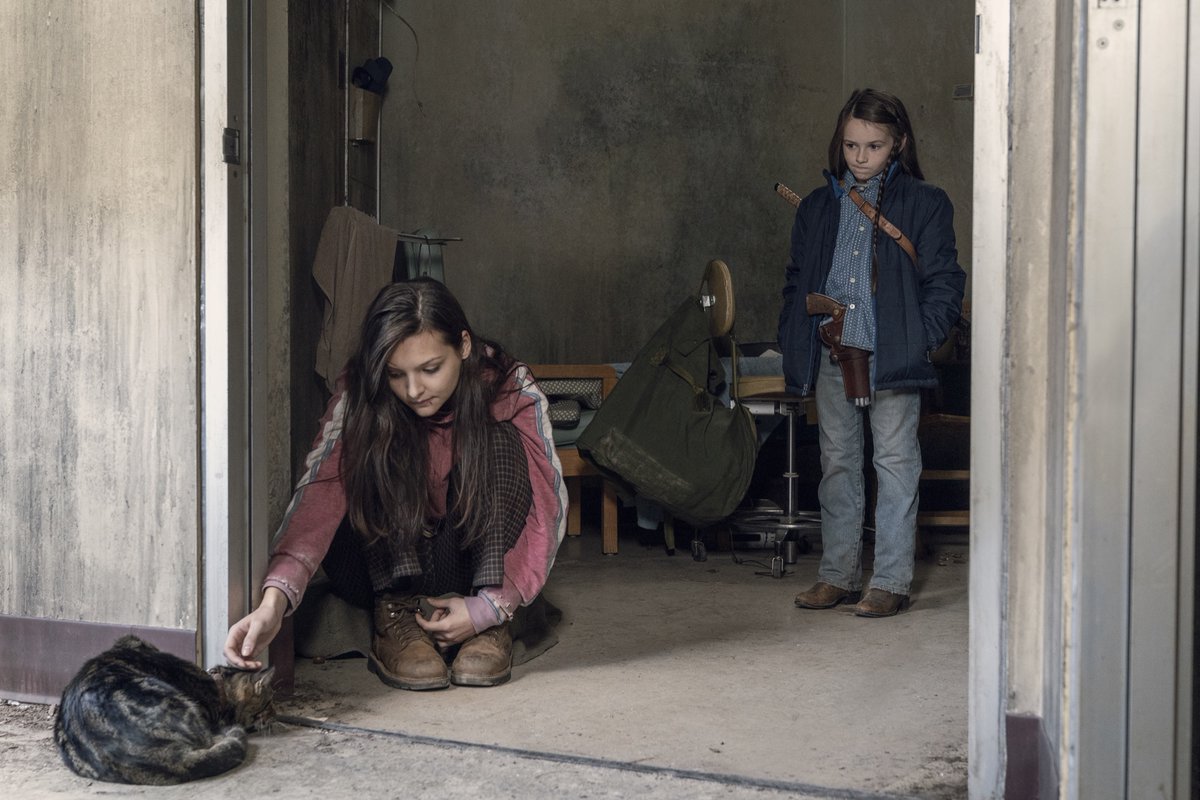 TheWalkingDead's tweet image. Yes, there's a kitty in this week's new #WalkingDead. Check out all the pics from the episode to see what else to look forward to 😸 bit.ly/1015Pics
