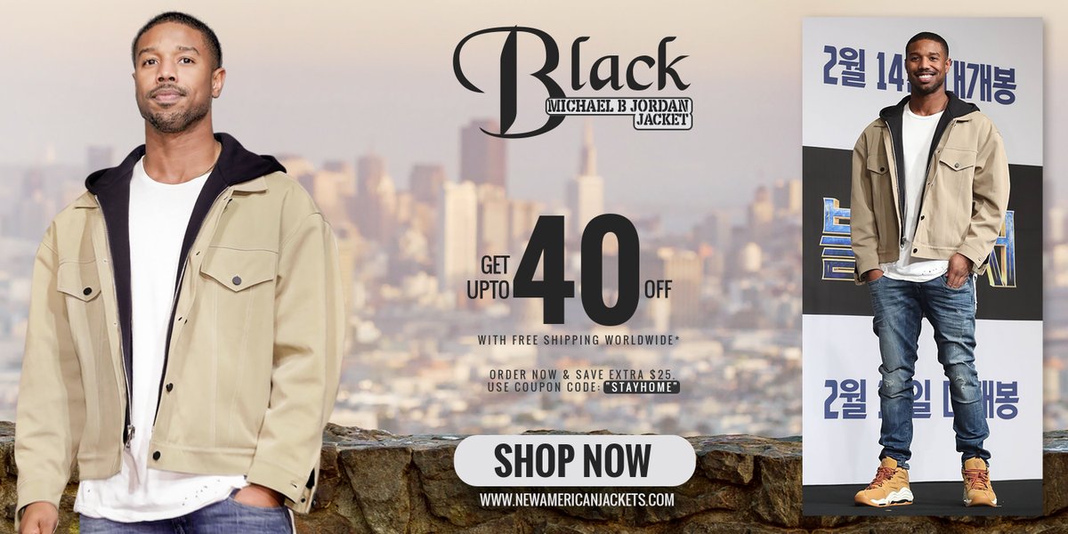 michael b jordan denim jacket black panther