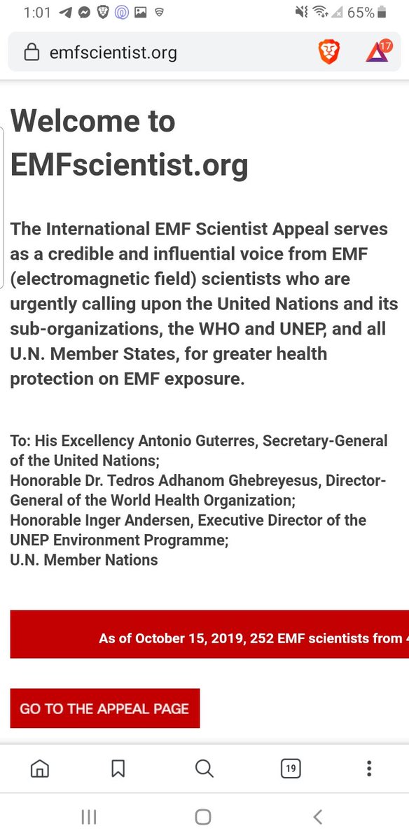 Over 240 scientists are appealing to the United Nations to provide more protection from EMF waves. https://emfscientist.org/ 5/6