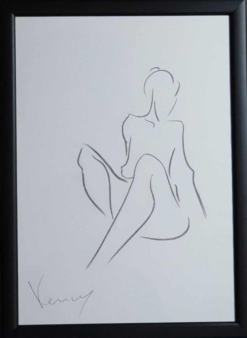 GalleryMarcoux's tweet photo. Charcoal one line figurative drawing by Vency https://t.co/BSU2BoRYJb https://t.co/3W1Pify8Hw