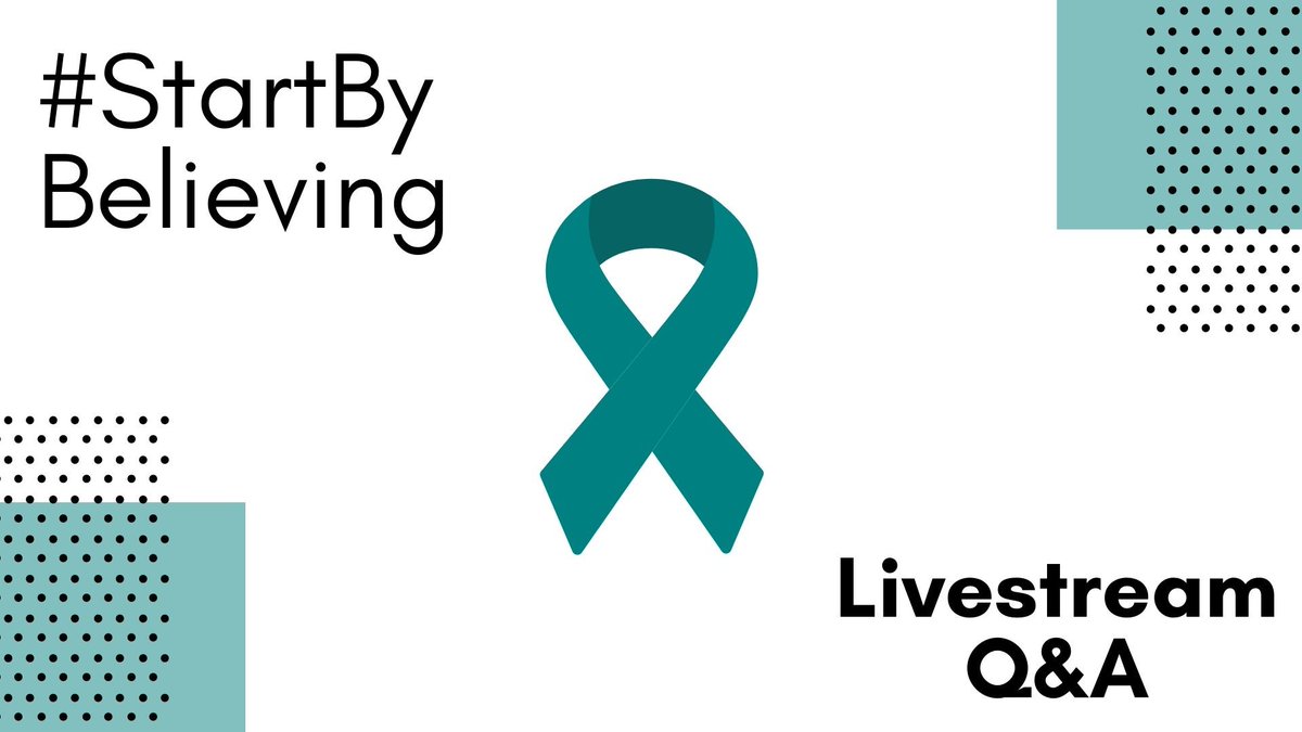 Have a question you want us to answer during the Livestream Q&amp;A on Wednesday, April 8th at 1pm that us and <a href="/safehavengr/">Safe Haven Ministries</a> are hosting? Want to learn more about supporting survivors? Send us a DM and we'll make sure it gets answered. #StartbyBelieving