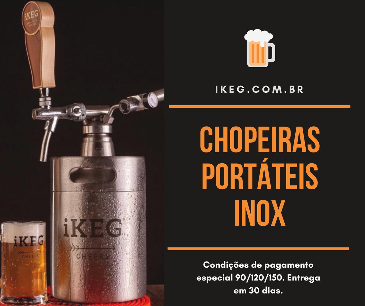 trescrivos's tweet photo. Para os donos de cervejarias, bares ou tap house, tenho uma ideia para contornar esse momento de baixa nas vendas:

💡 Faça delivery de chope para seus clientes com os produtos da iKeg, chopeiras em inox. 

O que você acha? Se interessou? 

É só falar comigo. Zap (81) 9.8209-4875 https://t.co/ZECyJDaM5g