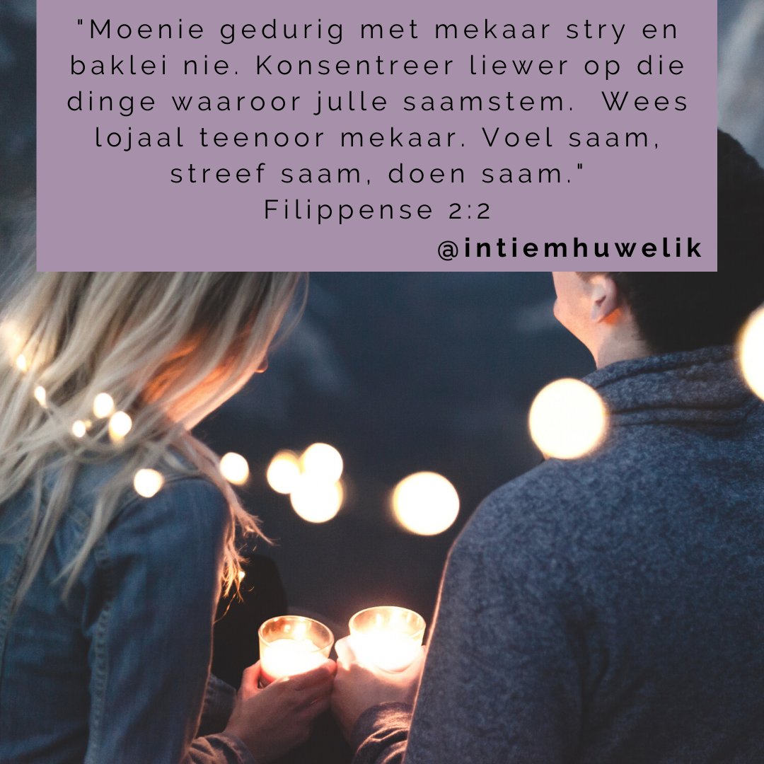 INTIEMhuwelik's tweet photo. Voel saam, streef saam. doen saam! ❤️ Die Bybel is vol wonderlike riglyne oor hoe ons as paartjies saam kan leef in harmonie... Leer hoe jy harmonie in jou huwelik kan kweek. Kliek op die skakel in ons bio!
#HeerlikheidVanHarmonie #JouHuwelikMaakSaak #getroud #verloof https://t.co/XnMoMLajxR