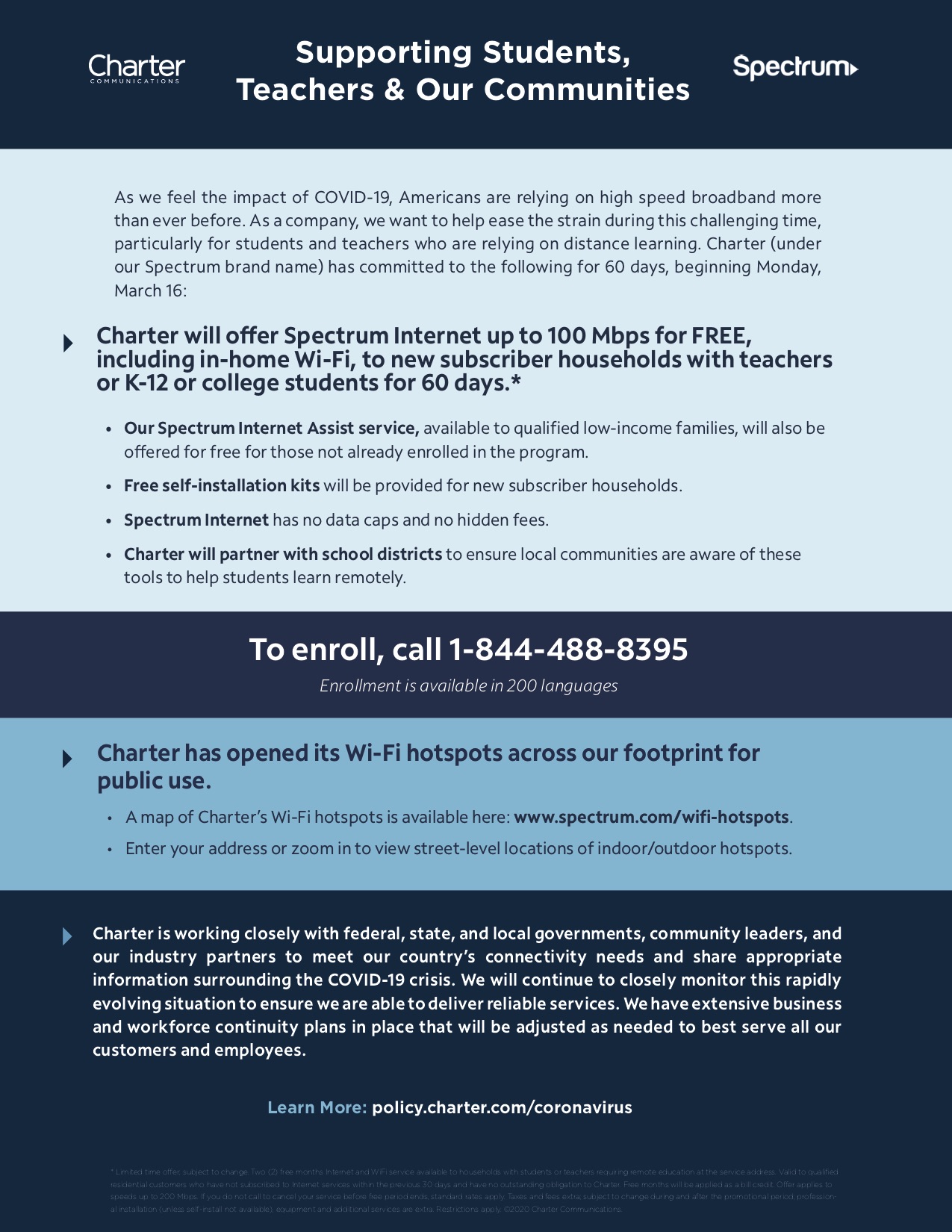 Spectrum Availability By Address Allvanza On Twitter: "Thank You @Charternewsroom @Chartergov For Offering  Free Internet To Students, Teachers And Communities That Have Been  Negatively Impacted By #Covidー19 See Flyer For More Information On These  Crucial Broadband