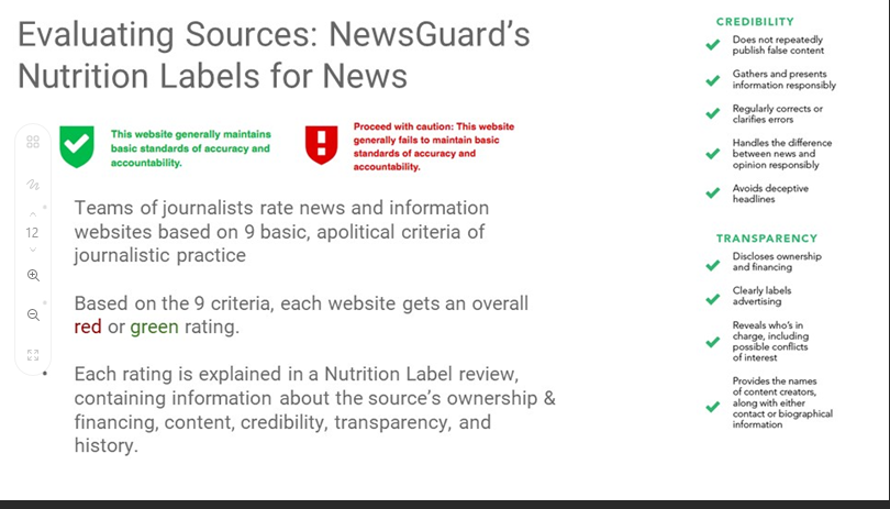 .@NewsGuardRating is a team of journalists which provides credibility ratings for news websites. Seeing a rise in misinformation around #COVID19 now. #OnlinewithEBSCO