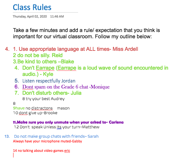 mrspearce_'s tweet photo. Look at this online collaboration @stpetersmilton ! I am learning so much and so are my students @MicrosoftTeams @HCDSB 📲🔌 #distancelearning #virtualclassrules https://t.co/uT04xXG51T