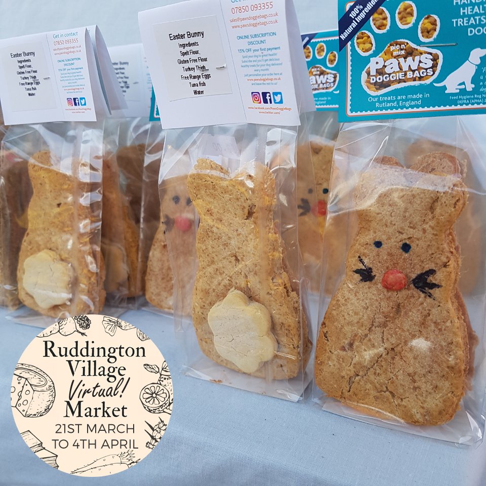 Ruddington Village Market (@ruddmarket) on Twitter photo Don't forget to treat all your hard-working four-legged secretaries while you work from home, with <a href="/pawsdoggiebags/">Paws Doggie Bags</a> handmade, healthy wholemeal canine treats from pawsdoggiebags.co.uk. How about some of these Easter bunny biscuits, complete with whiskers and tail π Don't forget to treat all your hard-working four-legged secretaries while you work from home, with <a href="/pawsdoggiebags/">Paws Doggie Bags</a> handmade, healthy wholemeal canine treats from pawsdoggiebags.co.uk. How about some of these Easter bunny biscuits, complete with whiskers and tail π