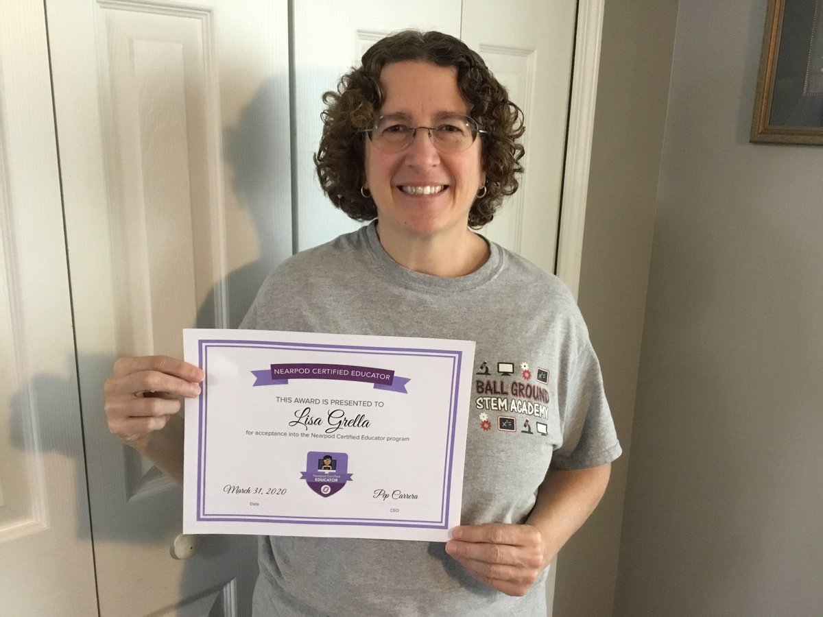 lisabges's tweet photo. Nearpod Certified! #BGESTEM https://t.co/lagRGq02qu