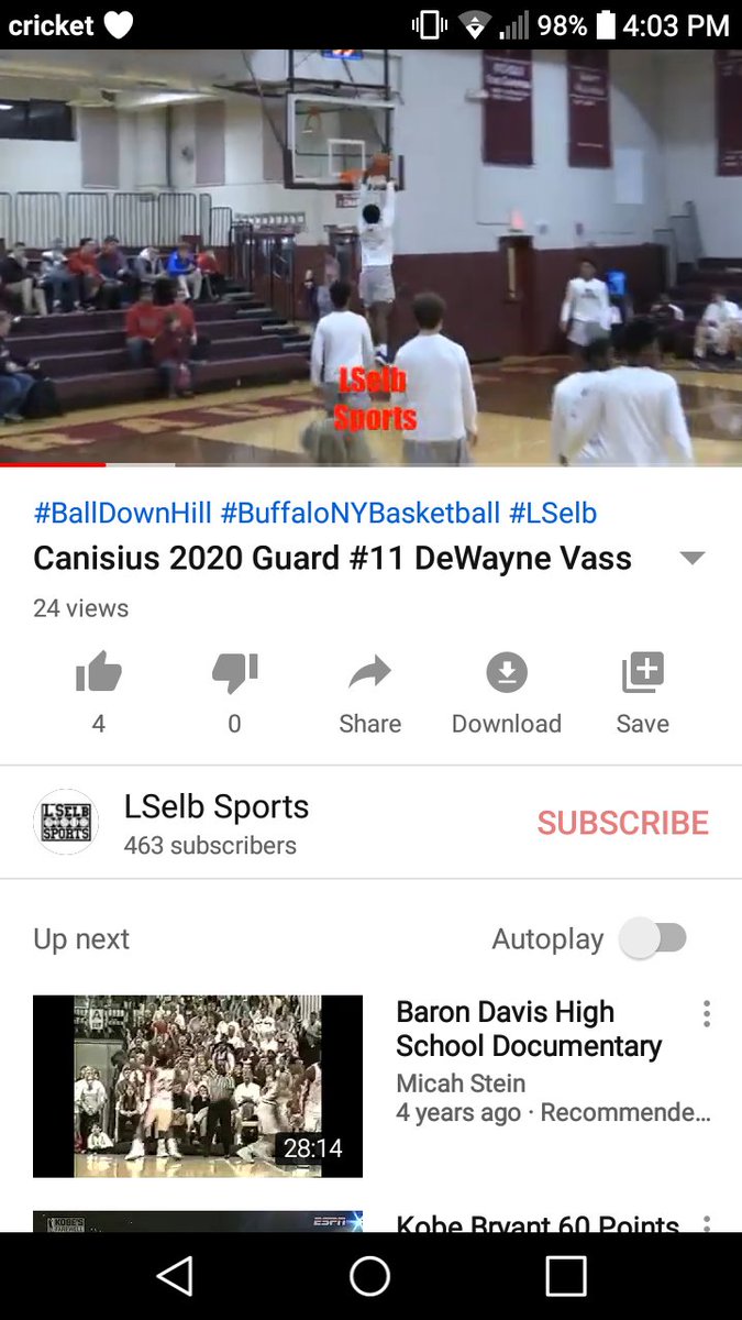 selb_l's tweet photo. Real Talk with LSelb
Canisius 2020 Dewayne Vass a 6-2 Guard is a Problem on the court https://t.co/BMxdwTnkp4 Vass can do it all &amp; CHECK out his Mixtape @BigStarRawSport @KeyPlayerNation 
#BallDownHill #LSelb #AthletesAgainstDiabetes #LSelbSports #RealTalkWithLSelb https://t.co/kTekua8332