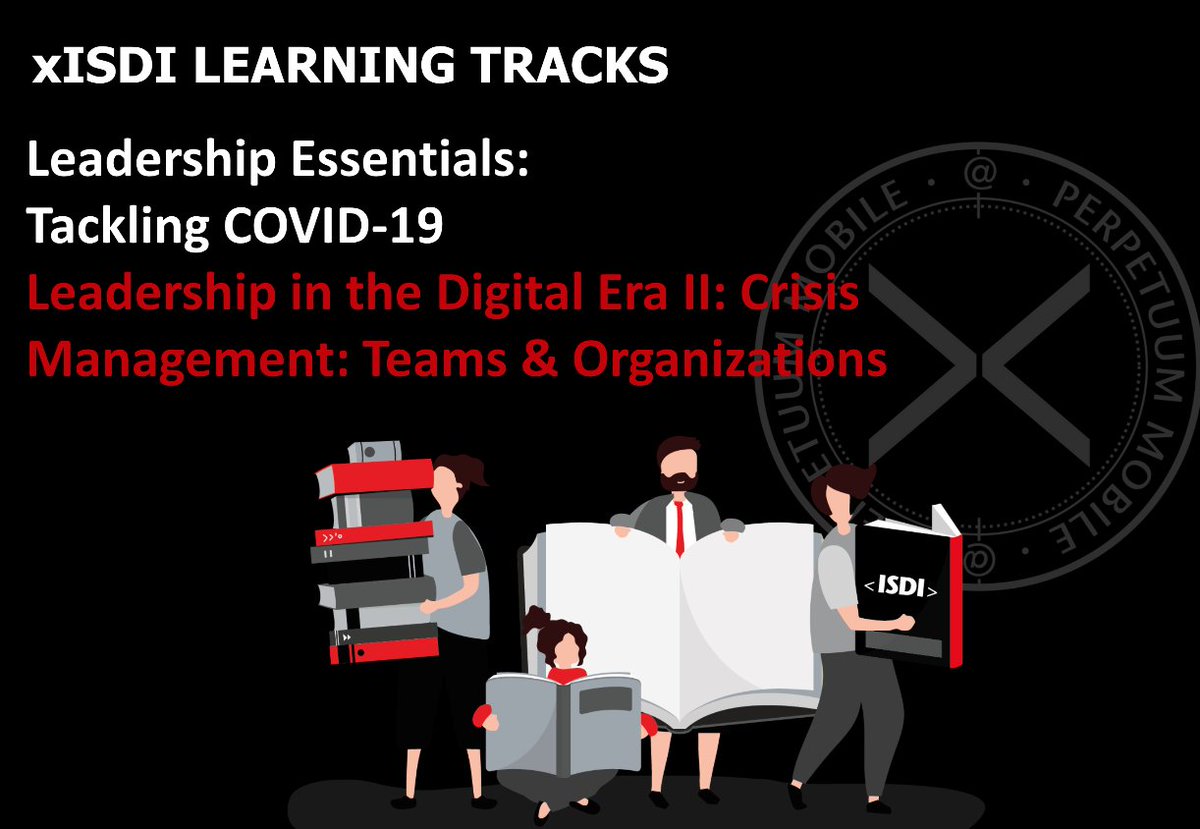 ISDI_edu's tweet photo. Está a punto de comenzar la cuarta y última sesión de los #xISDI #LearningTracks "Leadership Essentials: Tackling Covid-19" con @DiazAlbertoDiaz ¿No puedes conectarte? Te contamos "Crisis Management: Teams & Organizations" hoy, aquí. Dentro HILO. https://t.co/Ken3HU2lHi