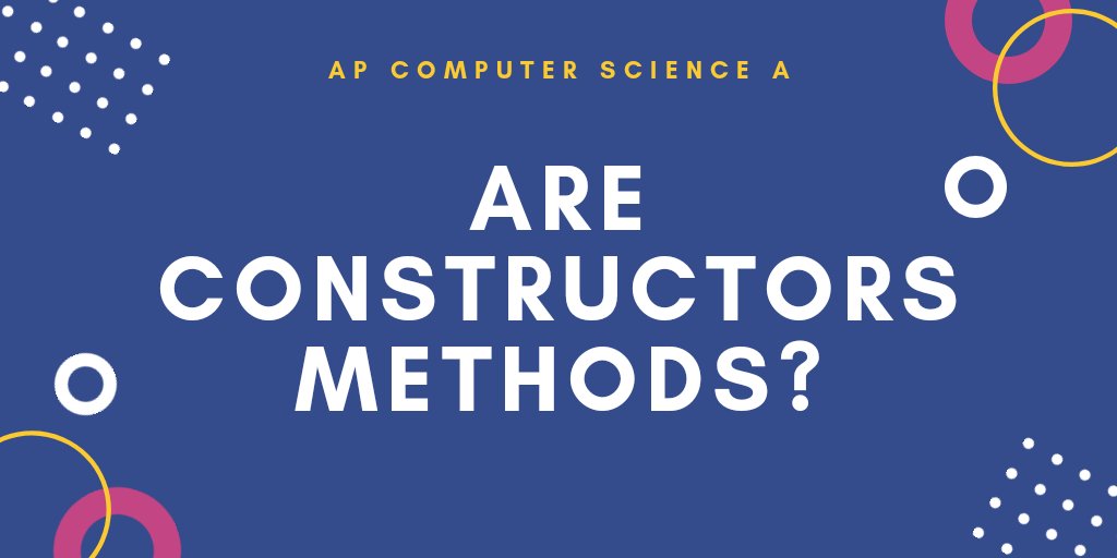 masterhun1's tweet image. #APComputerScienceA

Are constructors methods?

TikTok 
@codesensei
 
TikTok 
@masterhun

#advancedplacement #apcomputerscience #java #computerscience #onlinetutor #codesensei #masterhun #pythonfumasters