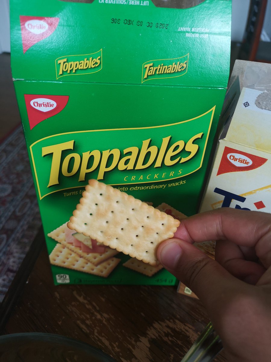 2. Toppables. The most criminally underrated cracker ever, and my fave cracker. I'm telling you now, these will win and I will eat an entire sleeve of these bad boys