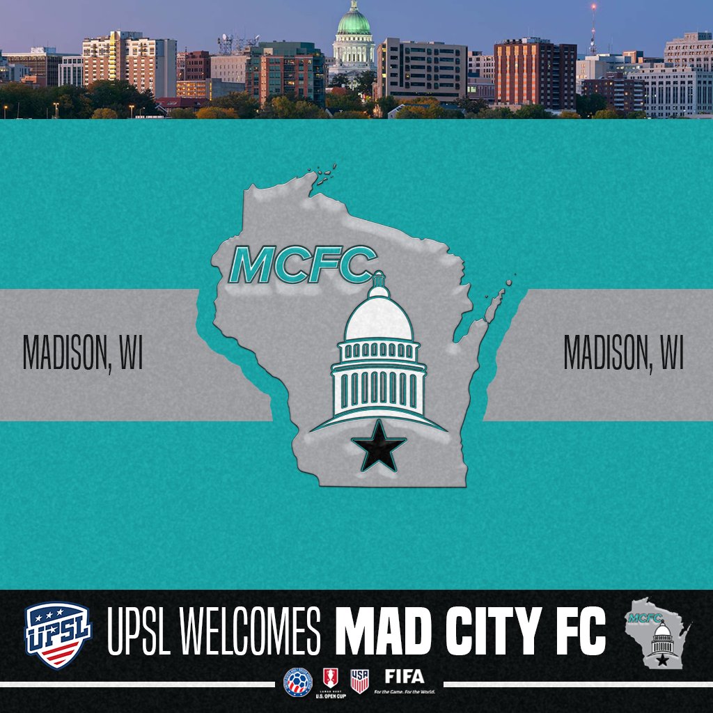 The United Premier Soccer League (#UPSL) Announces Madison, WI-based Mad City FC as a new member of @MidwestUpsl for the 2020 Season!

#LetsGoUpSL
#ProRelForUSA #ConnectingAmericanSoccer 

📰: div1.upsl.com/news/2020/04/0…