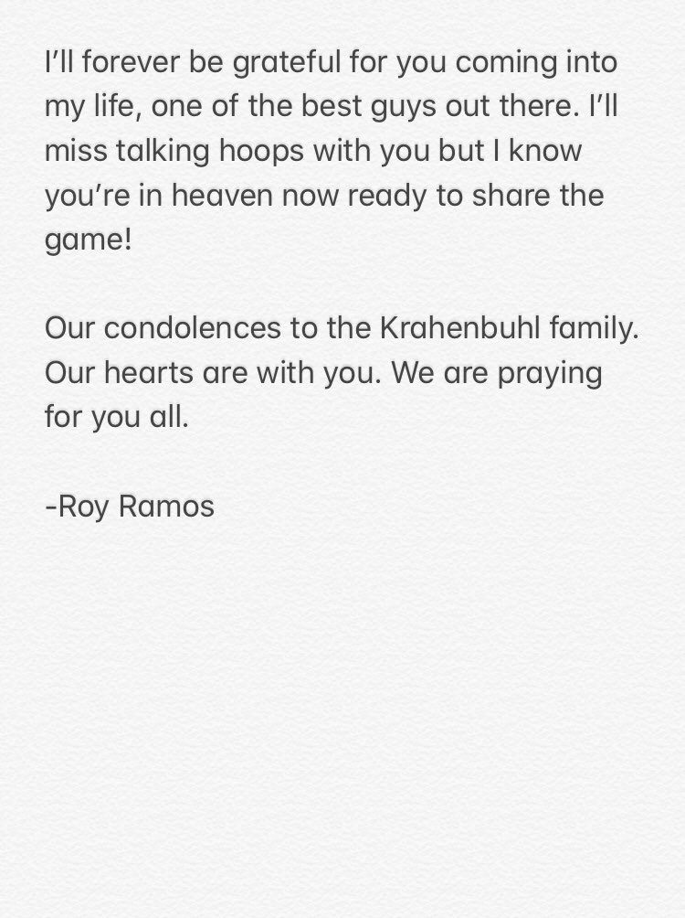 Our hearts are heavy. Coach Tim Krahenbuhl- thank you for everything you gave to our program and your impact on so many lives. We love you and will miss you dearly! Rest in heaven.