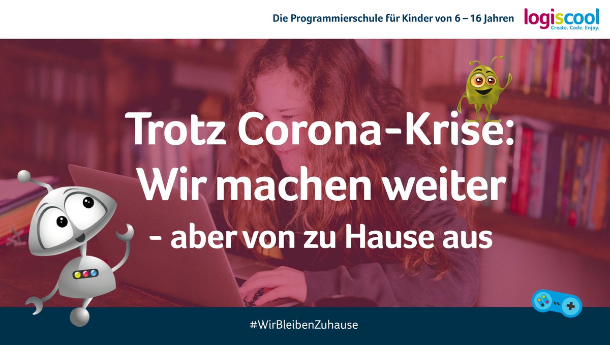 LogiscoolN's tweet image. Mithilfe von &quot;MyLogiscool&quot;, unserer Online Studentenplattform, können wir auch weiterhin wie gewohnt Ihrem Kind das Programmieren nahebringen– nur eben von Ihrem Zuhause aus. Bleiben Sie und Ihre Familie gesund! #WirBleibenZuhause