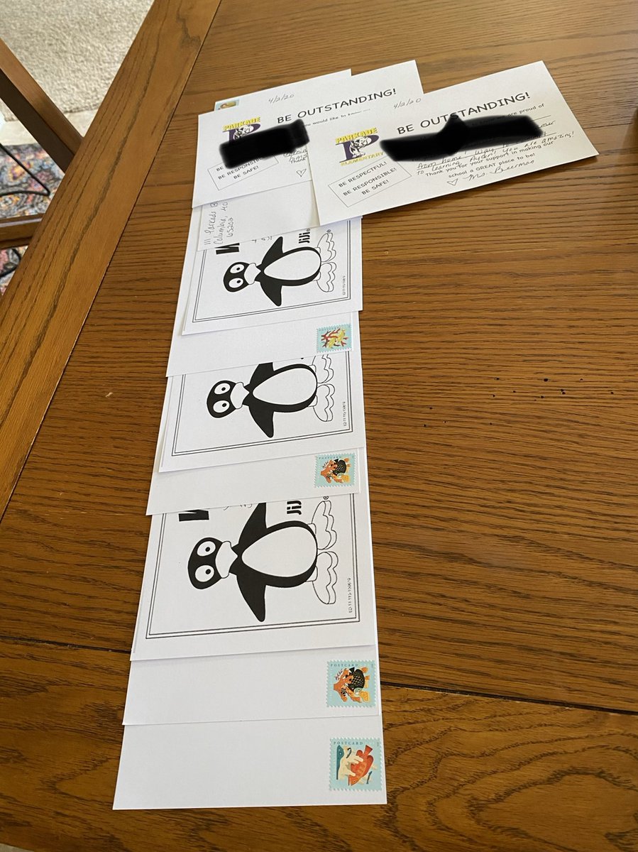beerman_mandy's tweet photo. Our students are learning so much from home! They are keeping our mail carrier busy with so many celebrations to share with their families!  @ParkadePanthers @STMath https://t.co/GuA8JfYT2M