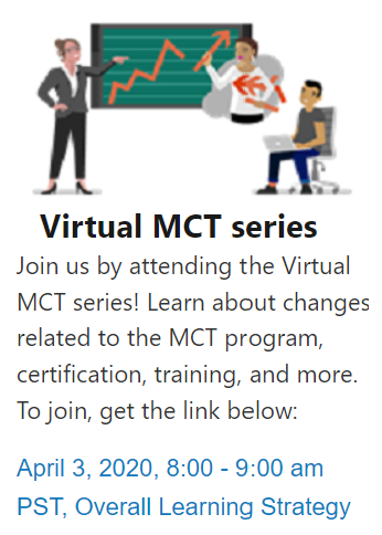 Microsoft MCTs join us tomorrow at 8:00am PST for the Kickoff of the Virtual MCT Series. You can find the meeting links on the bottom, left-hand side of MCT Central. microsoft.com/en-us/learning…