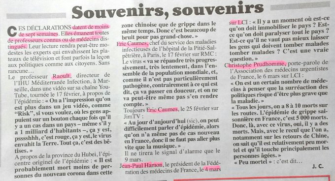 MacronardsFM's tweet photo. 🤗Merci au Canard Enchaîné qui a rempli tous les trous de mémoire des médecins qui ont mis au pilori #Macron #Philippe Quand on lit cela, on se dit que les journalistes n'ont pas fait le boulot ! Merci Canard ! #COVIDー19 https://t.co/RdiOrHjIWO