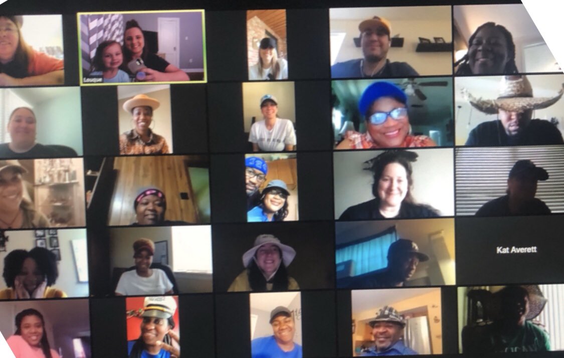 esjprepacademy's tweet photo. Hats Off—Our teachers just wrapped up another amazing Virtual Planning Meeting today. We’re in this together and will continue to work at our best to support our Prep Community💙💛 #hatsofftoourhealthcareworkers Check out all the cool hats from today’s meeting!!! https://t.co/66KQHIqUyQ