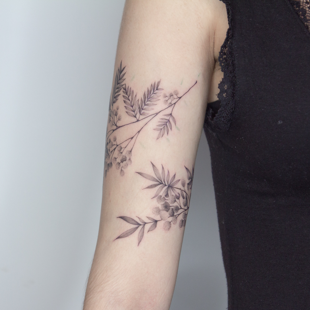 Tattoo tagged with como facebook flower mimosa pudica nature single  needle small tricep twitter  inkedappcom