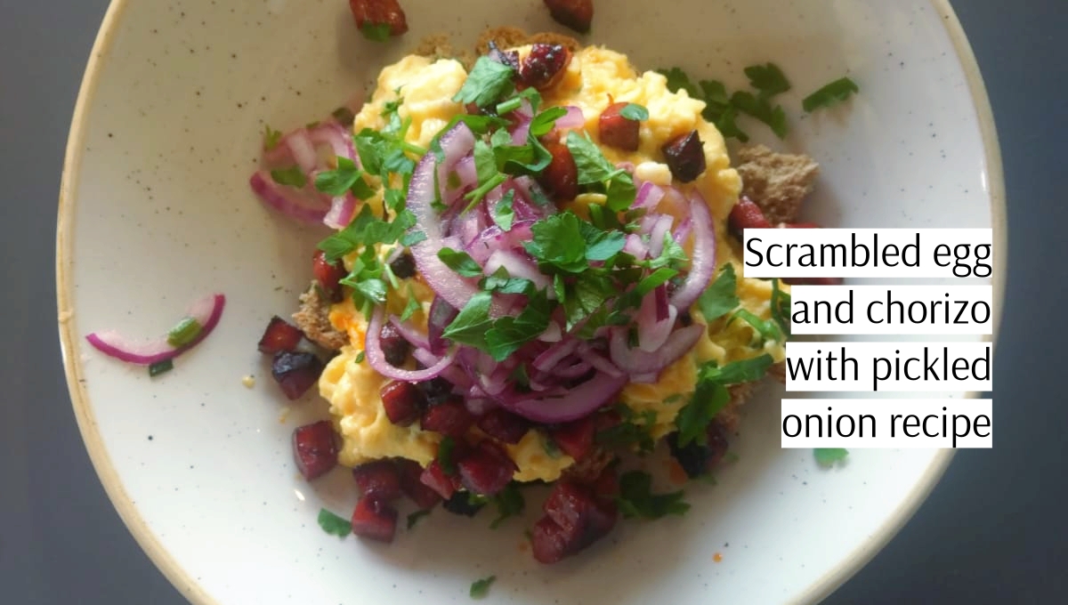 AirfieldEstate's tweet image. How about a quick scrambled egg and chorizo topped with a homemade onion pickle tonight? 

Check out our Home Cook Hero Recipe here:

youtube.com/watch?v=6guuVn…

#homecookhero #airfieldestate #quickmeals
