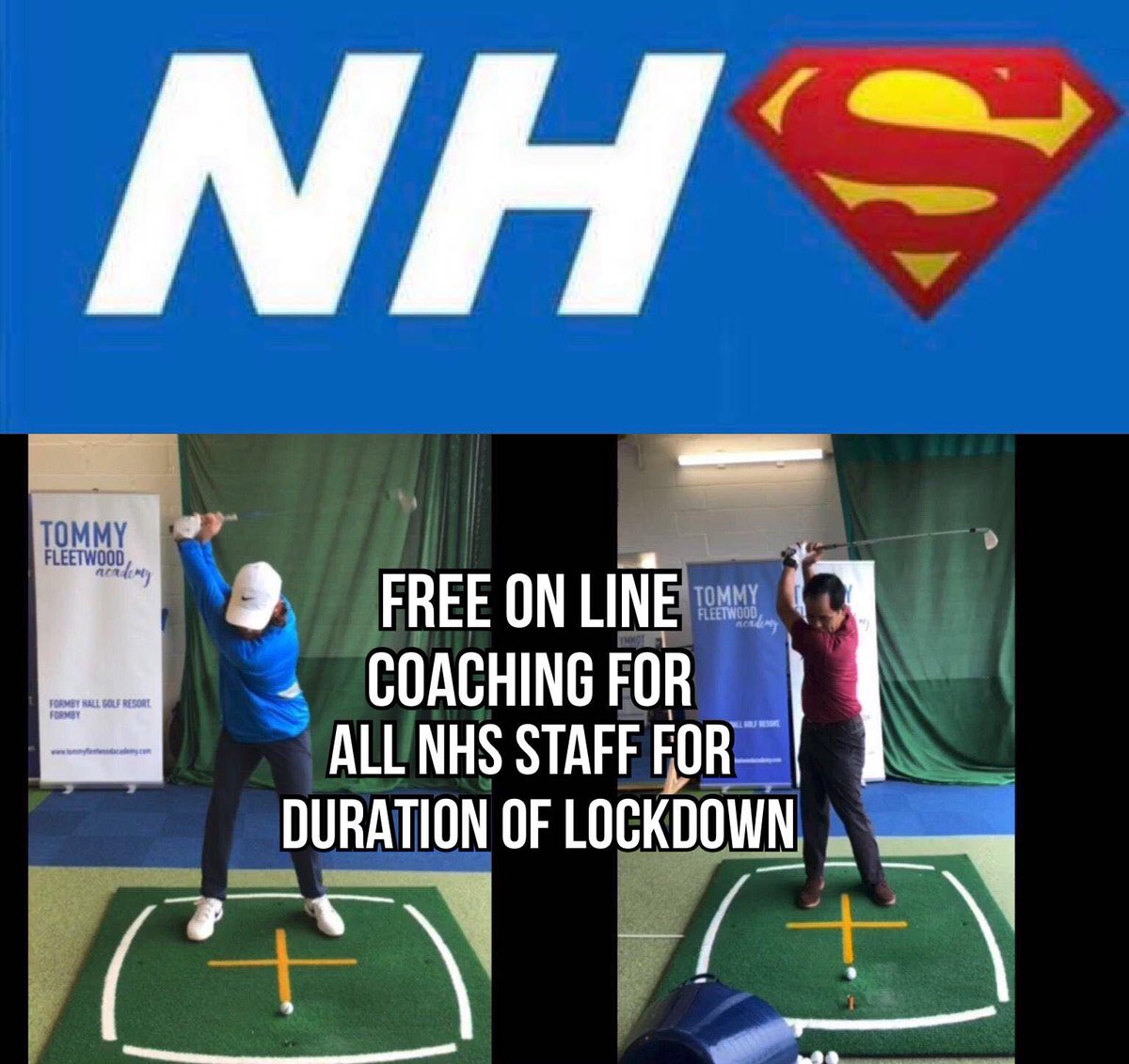 Free online coaching 4 NHS employees (or their children) 4 duration of lockdown. Txt a film of swing frm face on and down the line to 07842912346. Within 24 hours I will receive swing analysis and comparison nxt 2 Tommy’s swing. Thank you 4 everything u do from all of us at TFA👏🏼