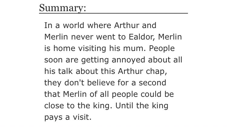 • That’s His Name by ZairaA  - merlin/arthur   - Rated G  - canon era  - 6834 words  https://archiveofourown.org/works/785571 