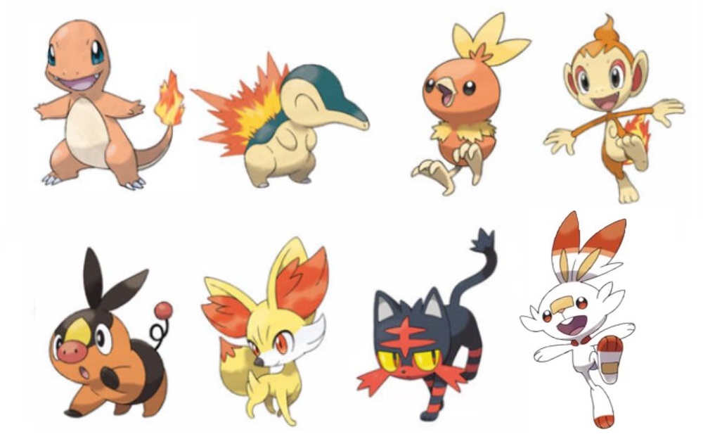 all fire pokemon with names