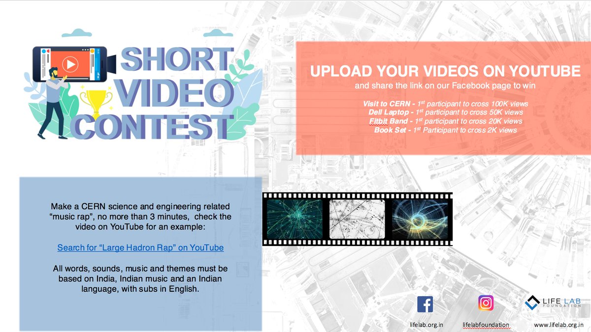 archanasharmagv's tweet image. Challenging time? Get creative and win fantastic prizes! No age bar! Make a CERN ie particle physics, science and engineering related “music rap”, check YouTube “Large Hadron Rap” Sounds, music, themes must be based on India, Indian music, an Indian language, with subs in English