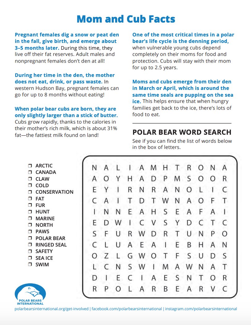 Polar Bears International در توییتر Polar Bear Word Search And Mom And Cubs Facts Yes Please Athomewithpolarbears Poster Handouts Downloadable Here T Co 2tcgre9bbj T Co U716sfe9pk Polar Bears International در توییتر Polar Bear Word Search And Mom And Cubs Facts Yes Please Athomewithpolarbears Poster Handouts Downloadable Here T Co 2tcgre9bbj T Co U716sfe9pk