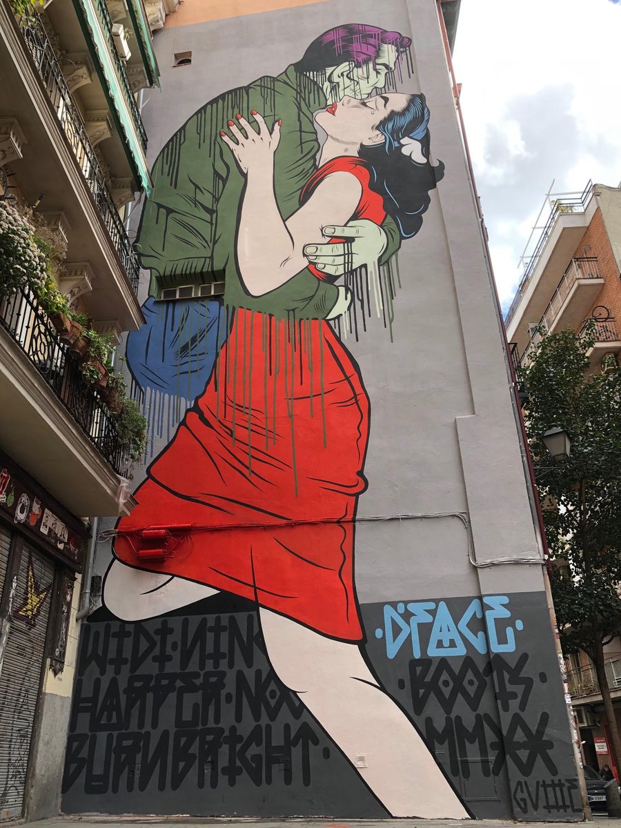 Something new by D*Face spotted in Madrid, Spain. #StreetArt #Graffiti #Mural #Madrid #Spain