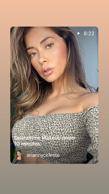 Just posted my Quarantine makeup routine under 10 min on my instagram @AriannyCeleste ? Check it out