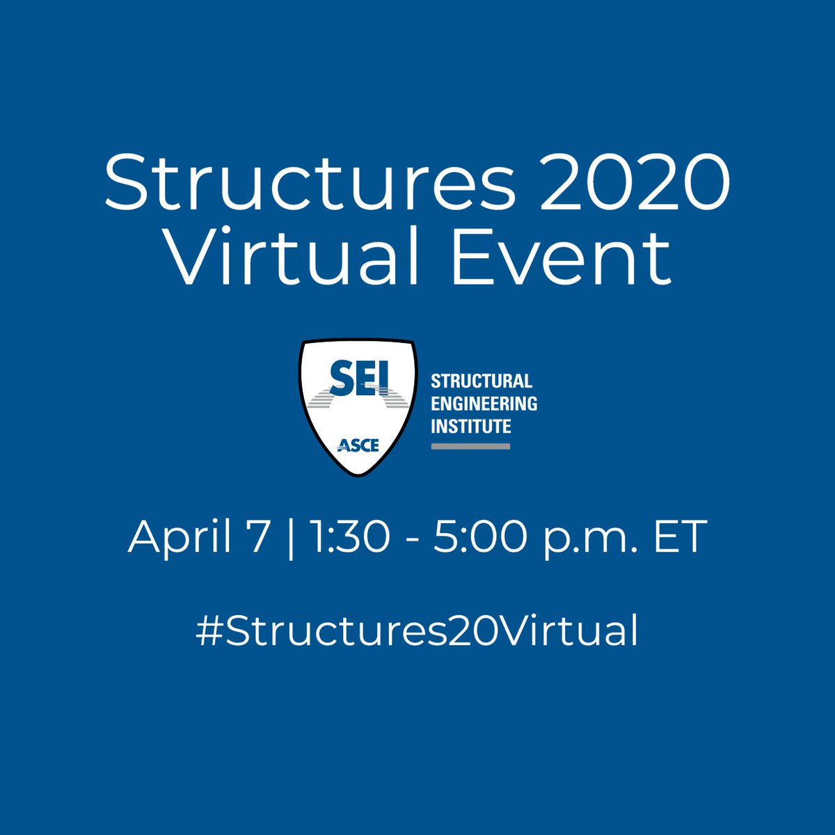 GeoInstitute's tweet photo. Clear your calendar and sign up now:
The Structures 2020 Virtual Event, hosted by @ASCE_SEI
Registration is free 
📅  April 7, 2020, 1:30 PM EDT
https://t.co/3F8JdafRyM
Keynote by Sarah Sladek on multi-generational teams
Technical Sessions
Chat &amp; Live Q&amp;A
#Structures20Virtual https://t.co/D7mGwo52i8