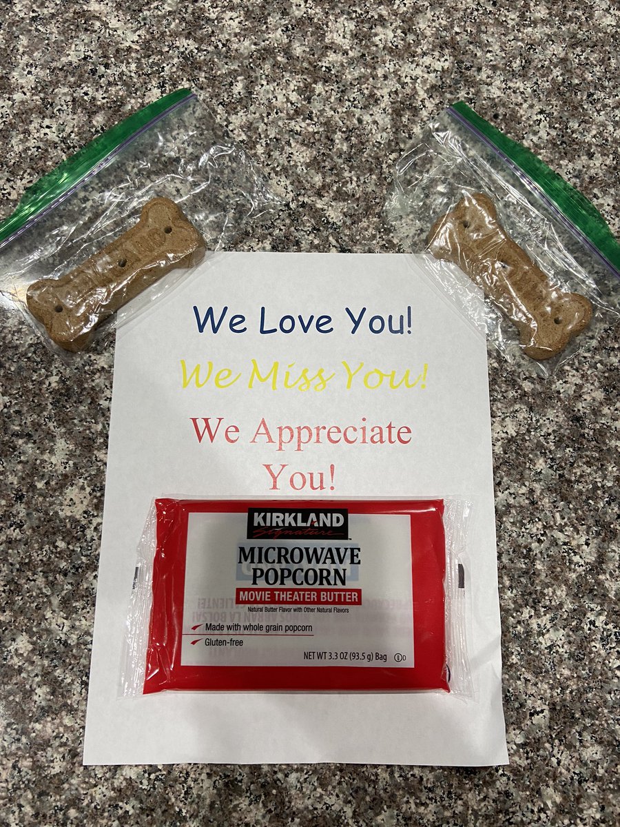 MissEllman's tweet image. Blessed to work for such a thoughtful school! I miss my team!