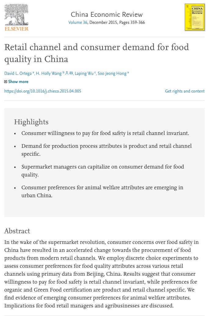 Attitudes are also changing with regards to animal welfare, especially in urban areas. See results from a study I did back in 2013. Free range ,, and are now being labelled and sold in domestic supermarkets 4/n https://www.sciencedirect.com/science/article/pii/S1043951X15000589